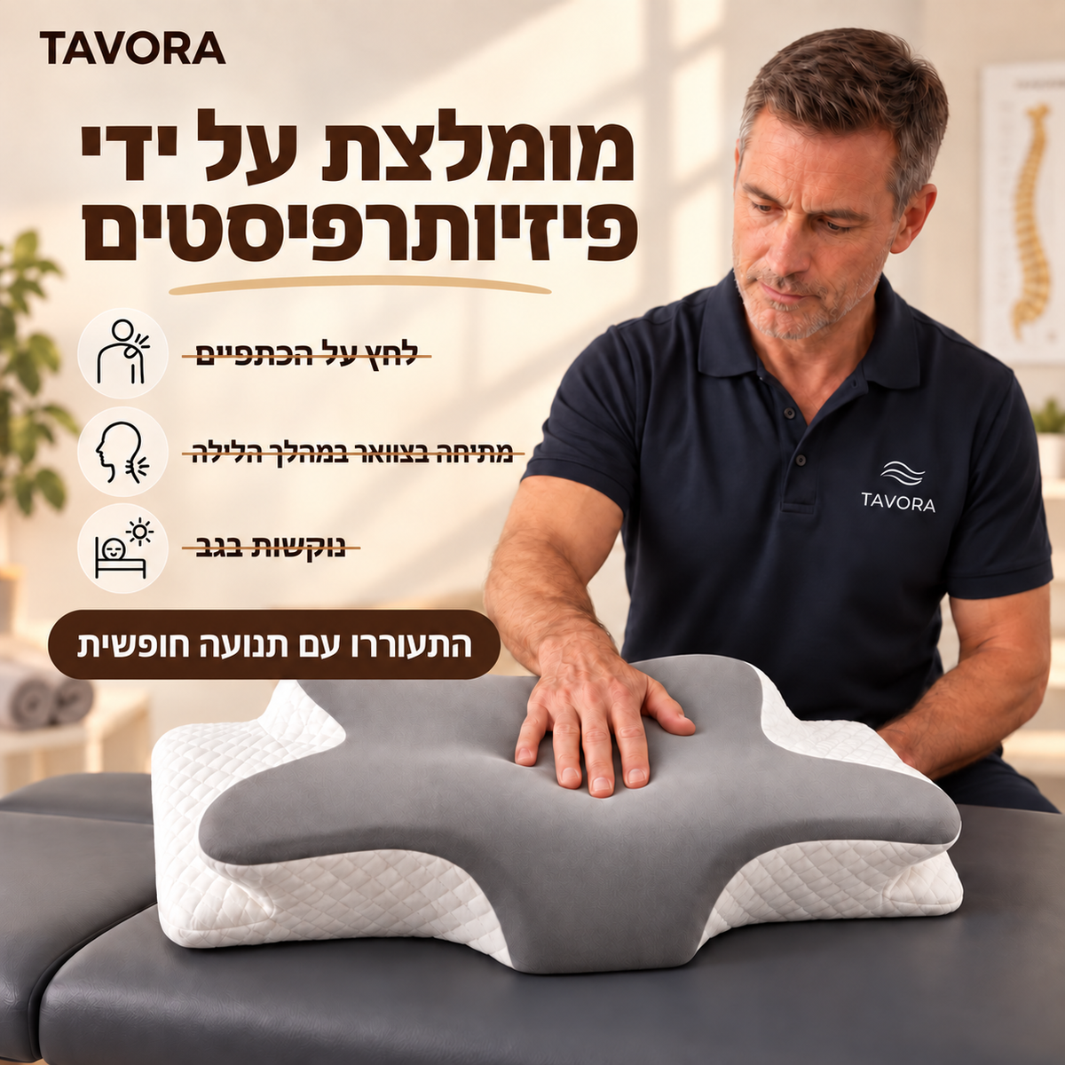הכרית התומכת של טבורה לשינה טובה ונוחה יותר